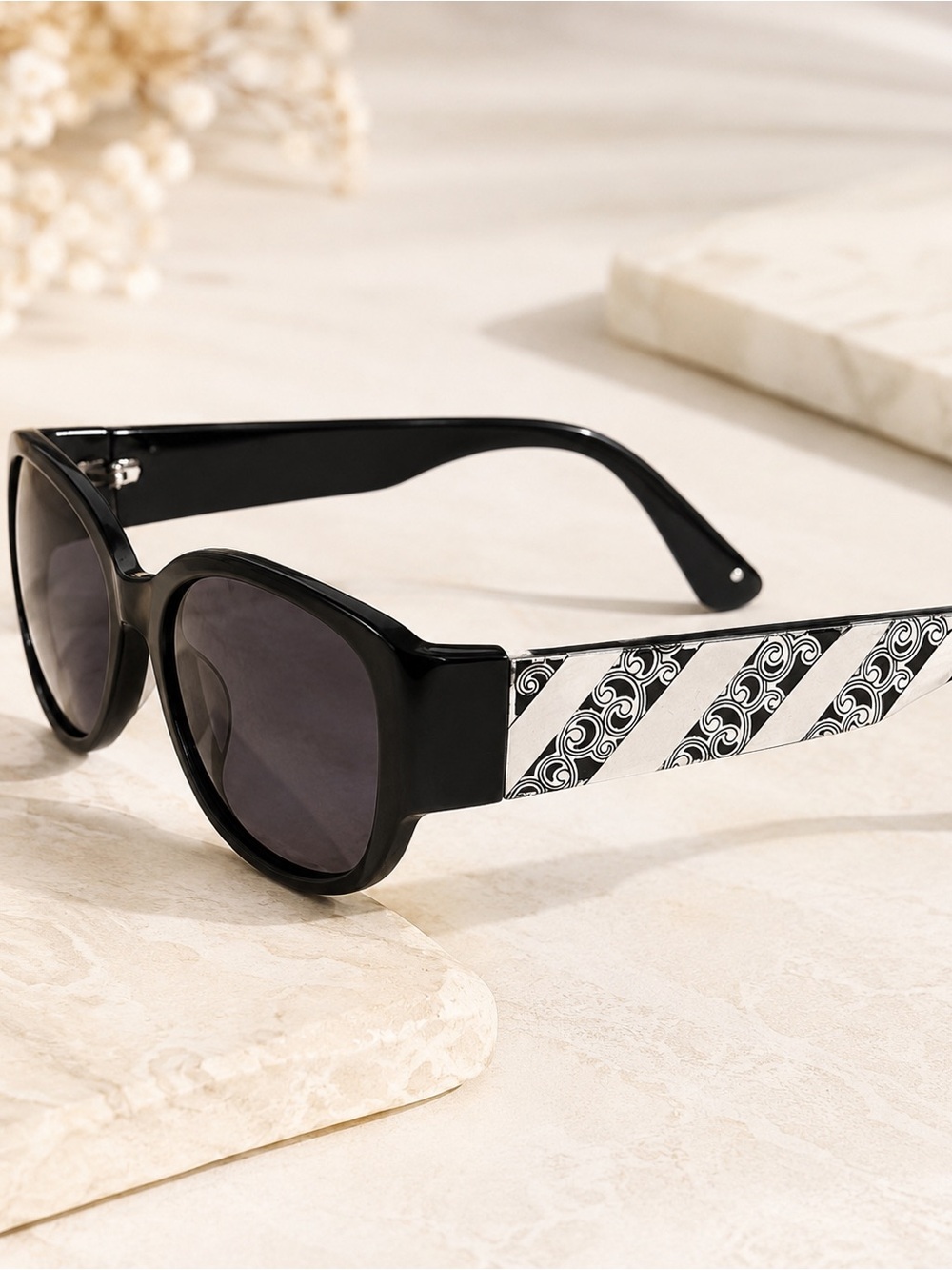 Brighton Black Women's Sunglasses with Gray Lenses Silver Ornate details - Picture 2 of 8
